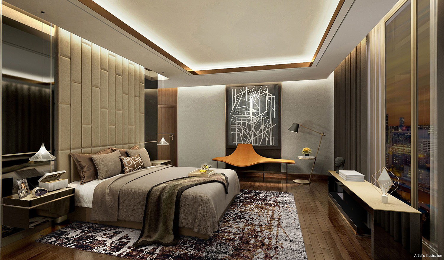 Park View Suite Master Bedroom - Artist's Perspective